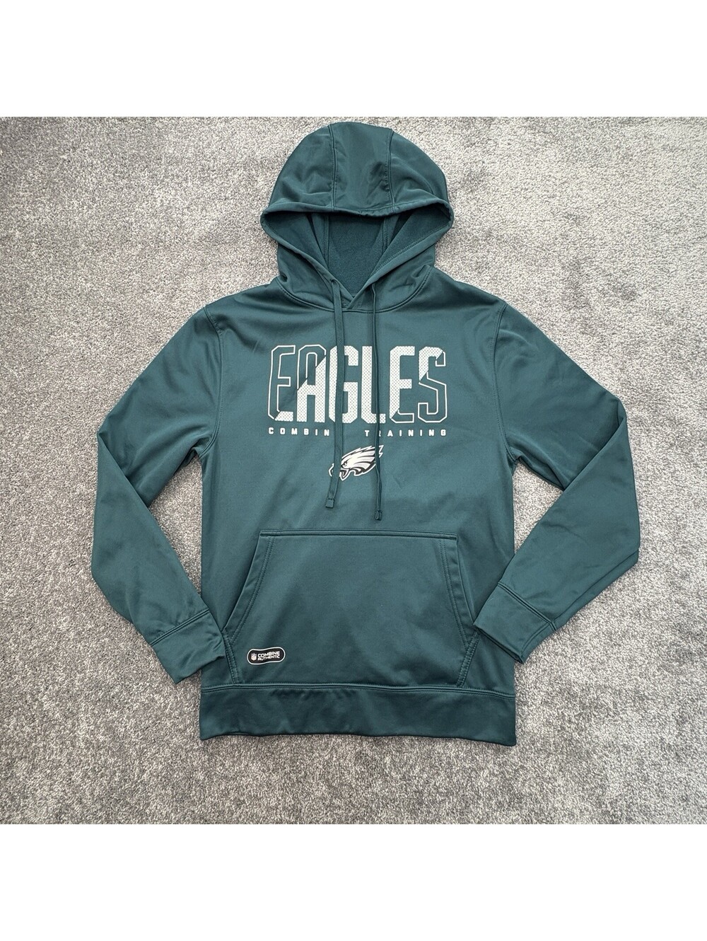NFL Team Apparel Philadelphia Eagles Combine Training Hoodie Mens Small Green